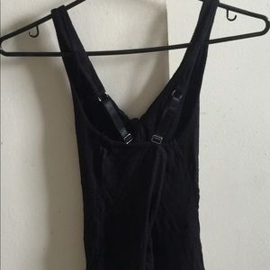 Black fitted adjustable racer back